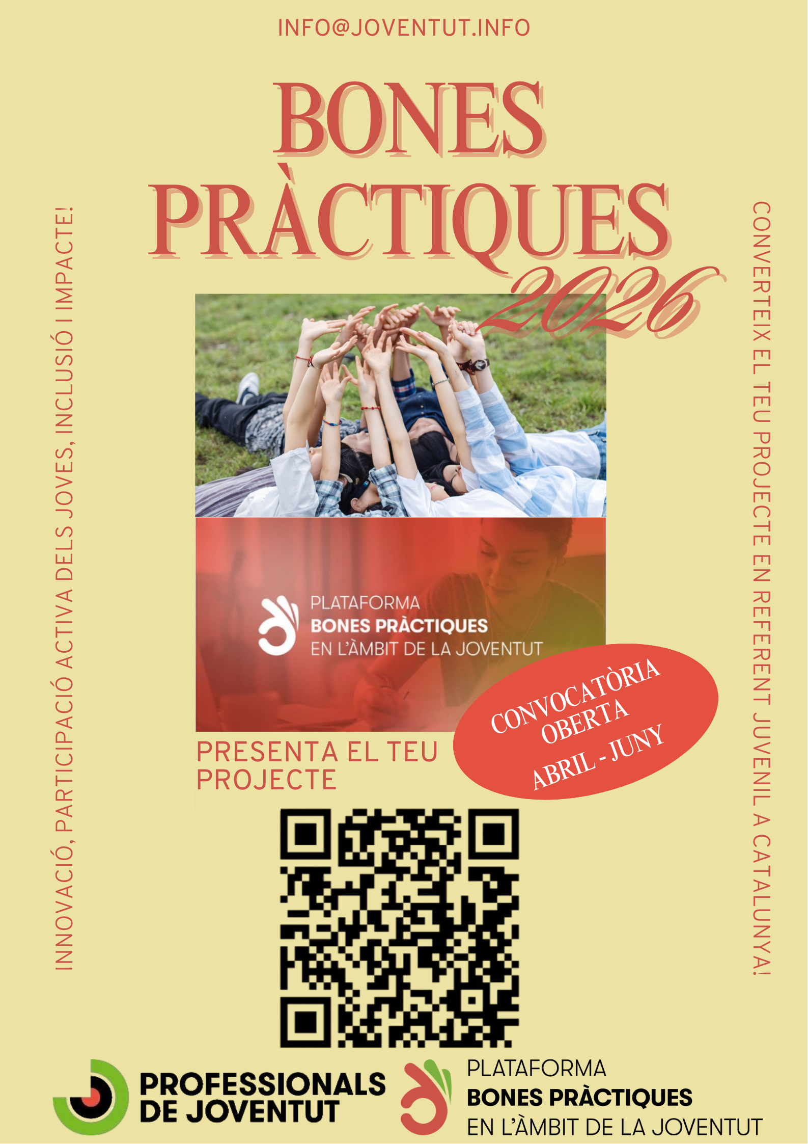 Col·legi Oficial de Pedagogia de Catalunya > agenda > Convocatòria 2026 de la Plataforma de Bones Pràctiques en l’àmbit de la joventut
